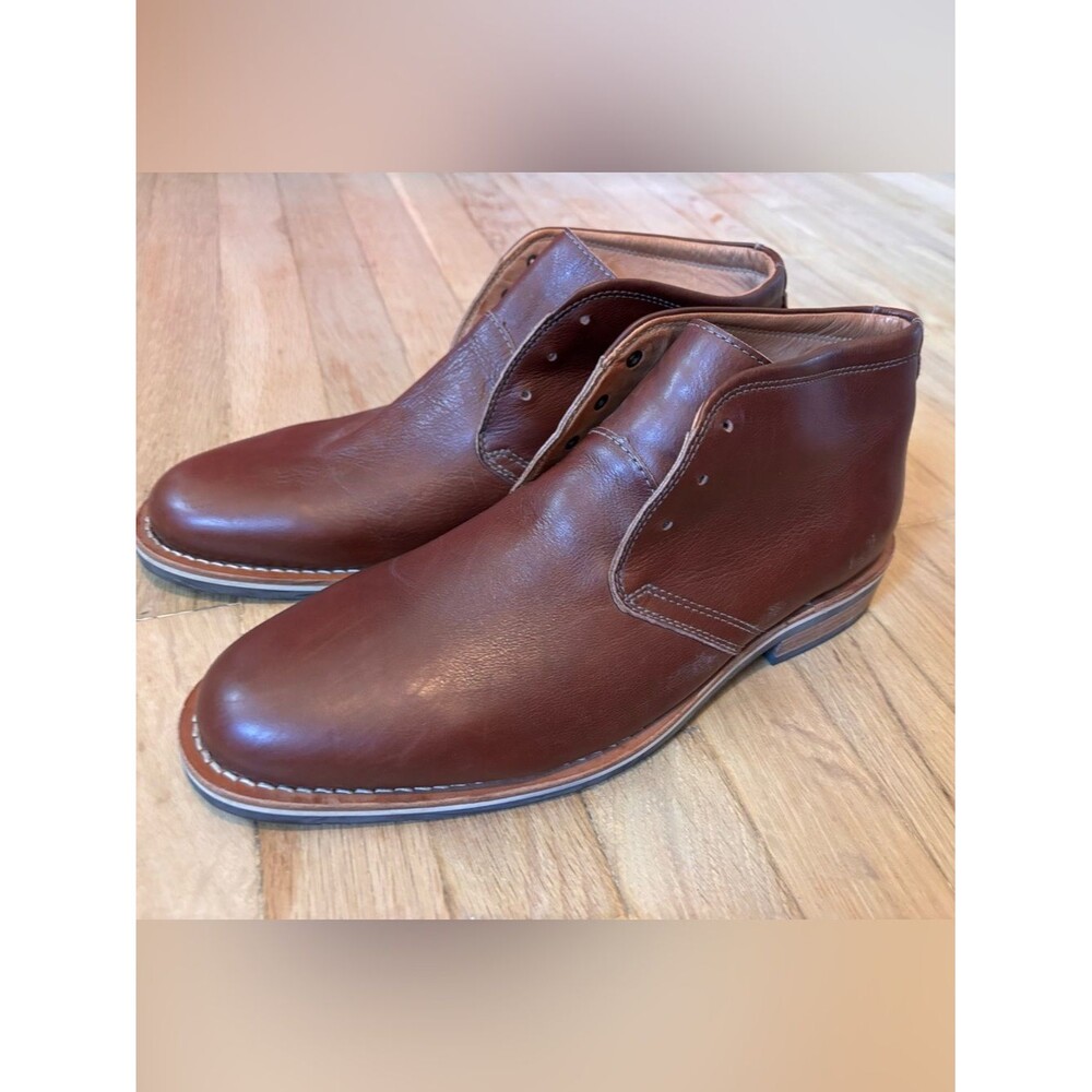 HELM Brown Leather Chukka Boots Men’s 11EE Handmade In Brazil M00522 No Laces